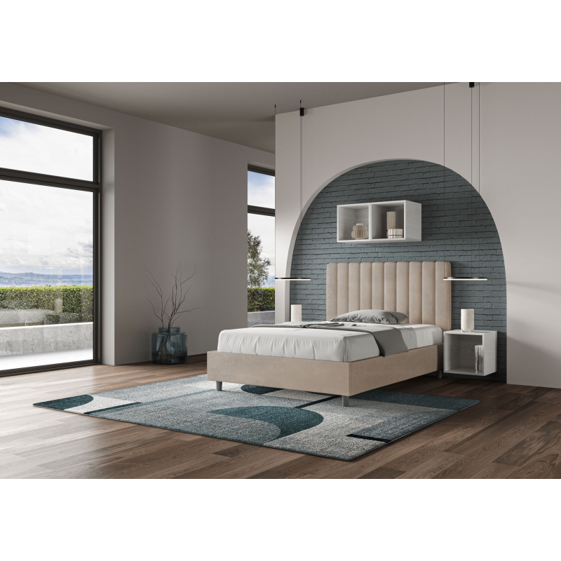 Letto imbottito 1 piazza e mezza 120x200 cm Agueda