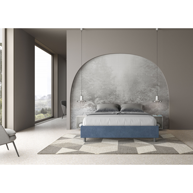 Letto Sommier imbottito Matrimoniale 160x200 cm Azelia