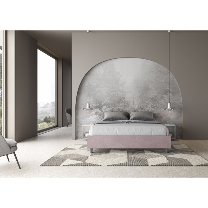 Letto Sommier imbottito Matrimoniale 160x210 cm Azelia