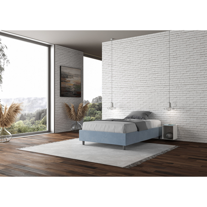 Letto Sommier imbottito 1 piazza e mezza 120x190 cm Azelia