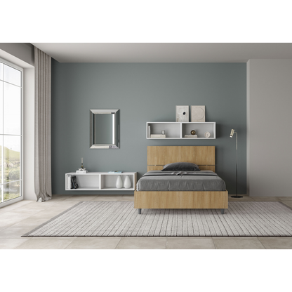 Letto 1 piazza e mezza 120x190 cm testata inclinata Demas