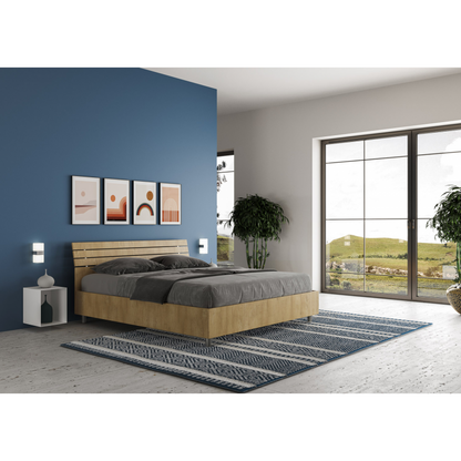Letto Matrimoniale 160x200 cm testata inclinata con doghe Ankel