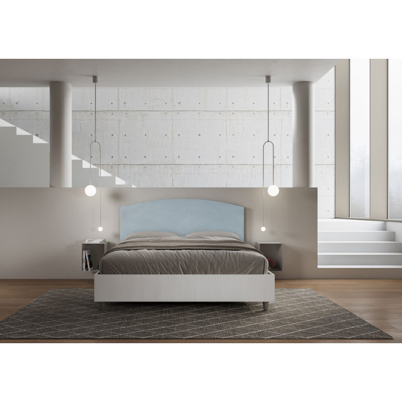 Letto Matrimoniale 160x200 cm struttura bianco frassino testata Antilia