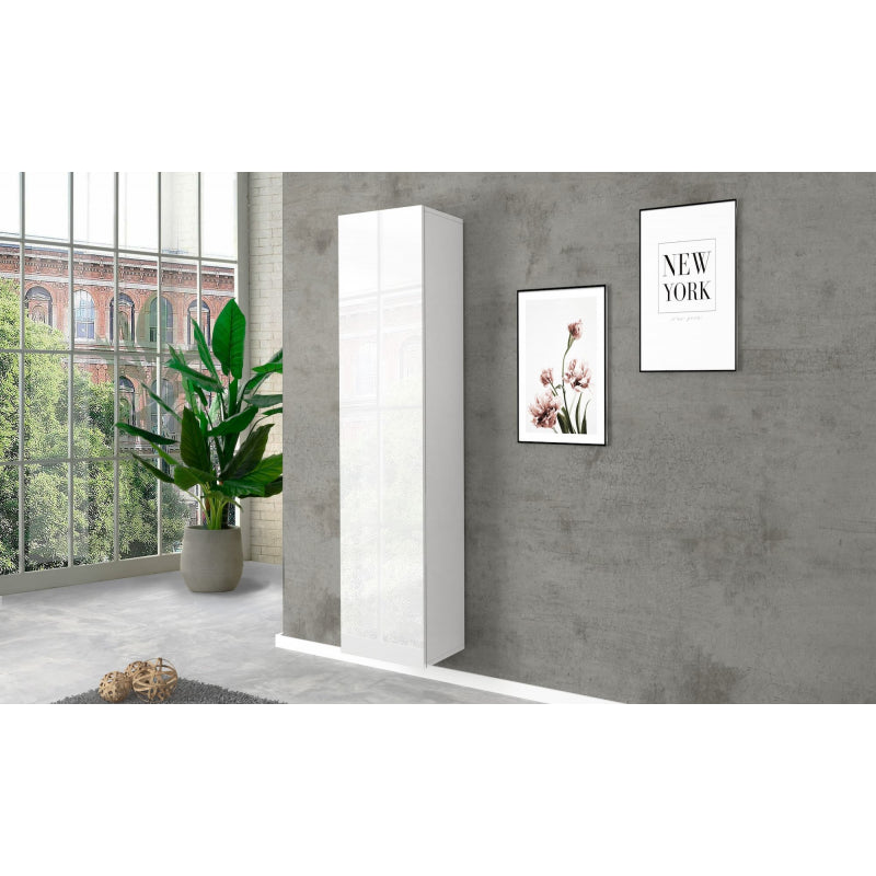 Maruska wardrobe column - 1 door - Glossy White