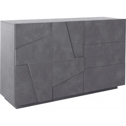 Credenza Ping 140 - 2 ante/3 cassetti - Ardesia