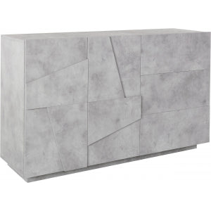 Credenza Ping 140 - 2 ante/3 cassetti - Cemento Bronx