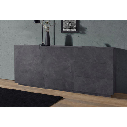 Vega 180 Sideboard - 2 doors/3 drawers - Slate