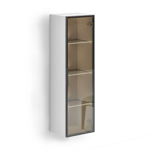 Wall unit with glass door and 3 shelves IDEA K