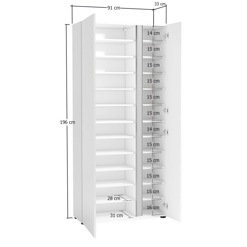 Tall Shoe Rack 3 Doors XL ATRIUM made in Italy