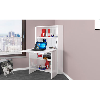 Dalia Corner Desk - Foldable - 70x140x57 - Glossy White