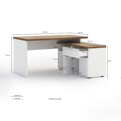 Desk with typing table IDEA made in Italy