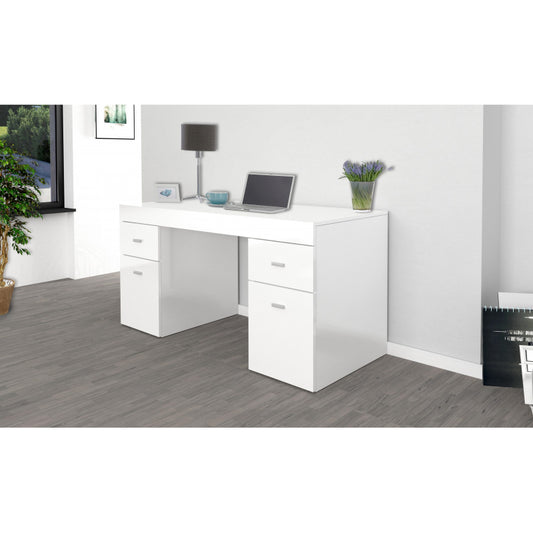 Sliding 130 Desk with Extendable Top - White Larch