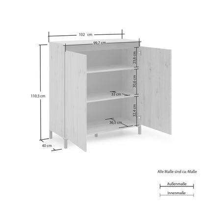 GENIO artisan 2-door sideboard made in Italy